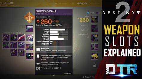 destiny 2 how to tell what slot a weapon goes in